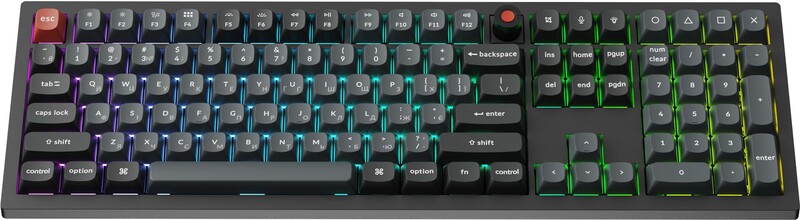 Клавіатура Keychron V6 8K Keychron Super Red Switch Black RGB (V6W-D1-UA)