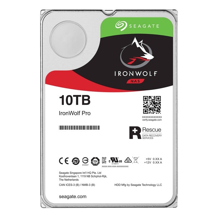 Накопитель HDD SATA 10.0TB Seagate IronWolf Pro NAS 7200rpm 256MB (ST10000NE0008)