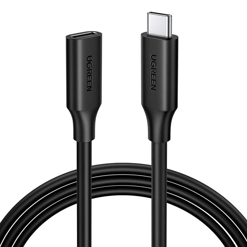 Кабель-удлинитель Ugreen US353 USB-C - USB-C (AM-AF), 1 м, Black (10387)