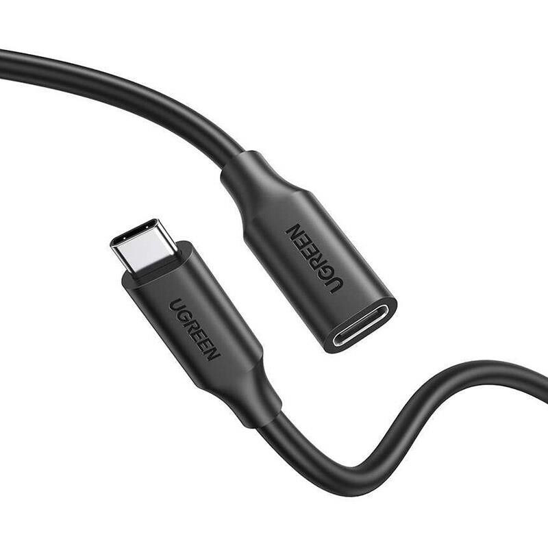 Кабель-удлинитель Ugreen US353 USB-C - USB-C (AM-AF), 1 м, Black (10387)