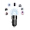 Фото - Автомобільний зарядний пристрій SkyDolphin SZ02 Aluminium (2USB, 2.4A) Black (AZP-000074)_бн | click.ua