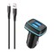 Фото - Автомобільний зарядний пристрій SkyDolphin SZ18L (2USB, 3.4A) Black (AZP-000099) + кабель Lightning_бн | click.ua