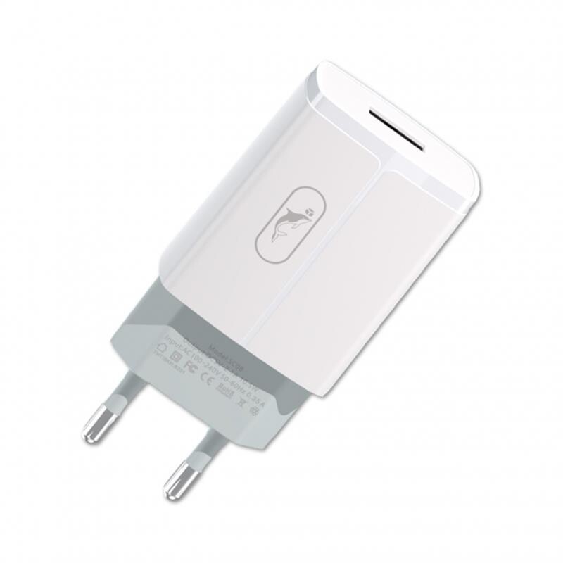 Мережевий зарядний пристрій SkyDolphin SC06 (1USBx2.4A) White (MZP-000177)_бн