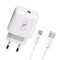 Фото - Зарядний пристрій SkyDolphin SC22ET (1USB, 2.1A) White (MZP-000159) + кабель Type-C_бн | click.ua