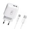 Фото - Зарядний пристрій SkyDolphin SC22EBT (2USB, 2.1A) White (MZP-000163) + кабель Type-C_бн | click.ua