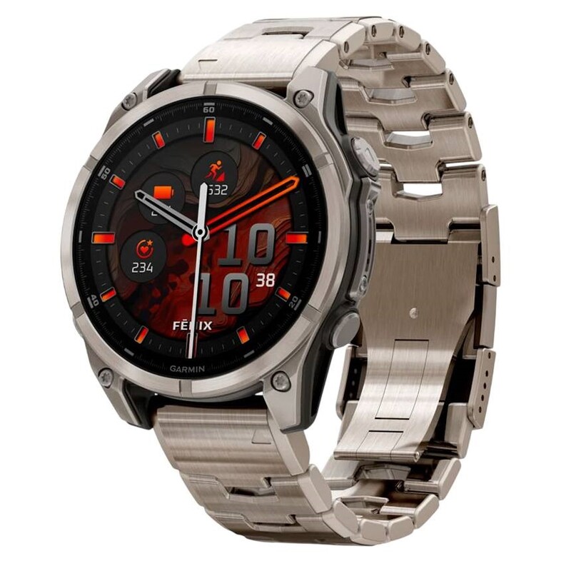 Смарт-годинник Garmin Fenix 8 47mm AMOLED Sapphire Titanium with Vented Titanium Bracelet (010-02904-40)