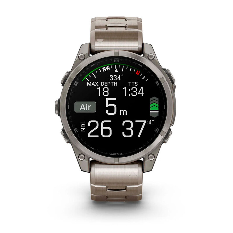 Смарт-годинник Garmin Fenix 8 47mm AMOLED Sapphire Titanium with Vented Titanium Bracelet (010-02904-40)