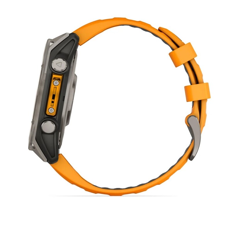 Смарт-годинник Garmin Fenix 8 47mm AMOLED Sapphire Titanium with Spark Orange/Graphite Silicone Band (010-02904-11)