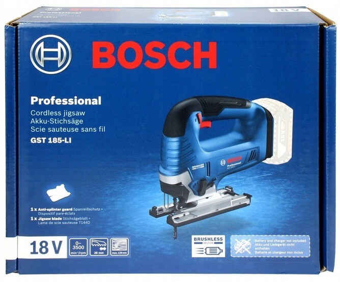 Лобзик Bosch Professional GST 185-LI 18В (0.601.5B3.021) без АКБ и ЗУ