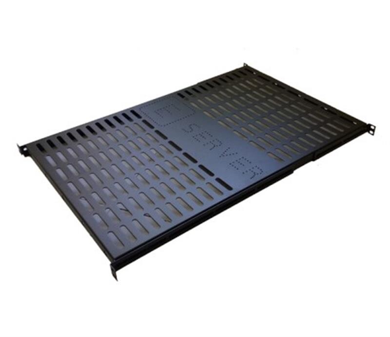 Полиця EServer 1U 19", 550мм , 4 точки кріпл., чорна, 1,5мм (PS-1U-550-B)