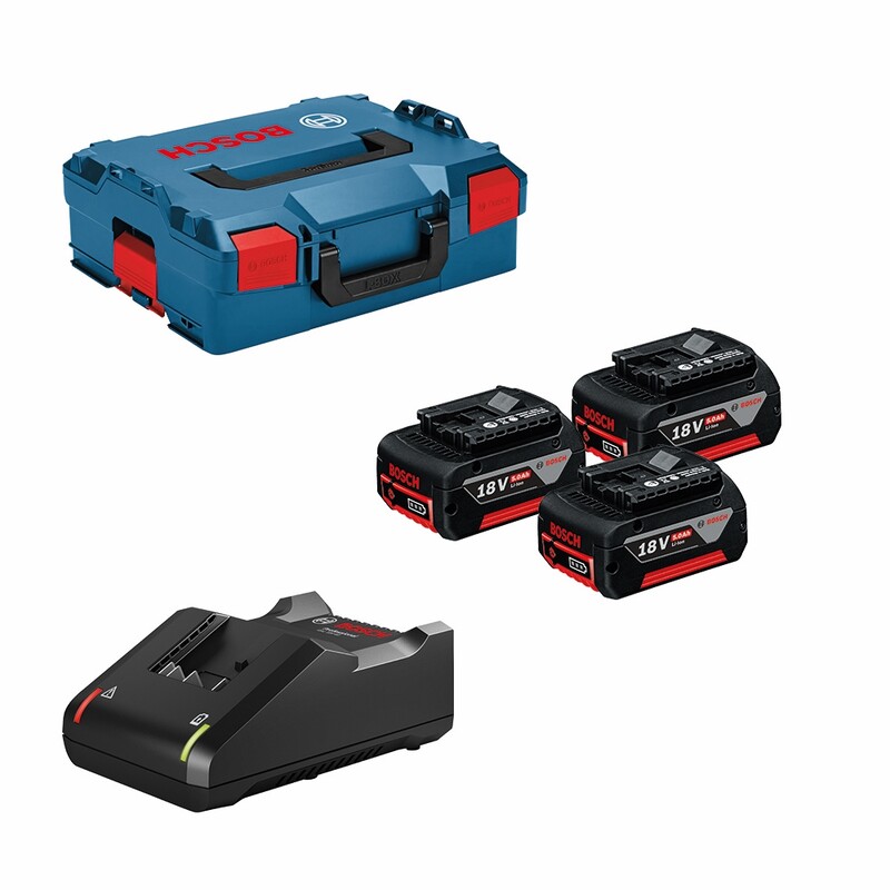 Набор аккумулятор и зарядное устройство Bosch Professional GBA 3х18В 5Аh ЗУ GAL 18V-40 + L-Boxx 136 (0.615.990.L3T)