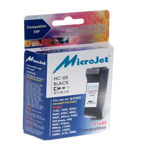 Картридж MicroJet (HC-05) HP HP DJ 850C/1100C/1600C (№45) Black
