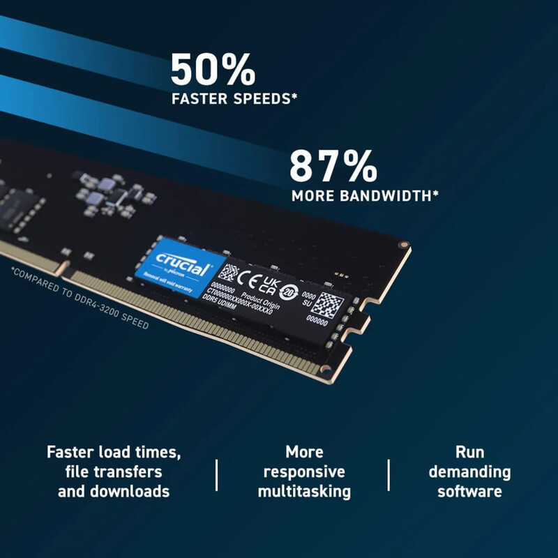 Модуль пам`ятi DDR5 2х8GB/5600 Crucial Black (CT2K8G56C46U5)
