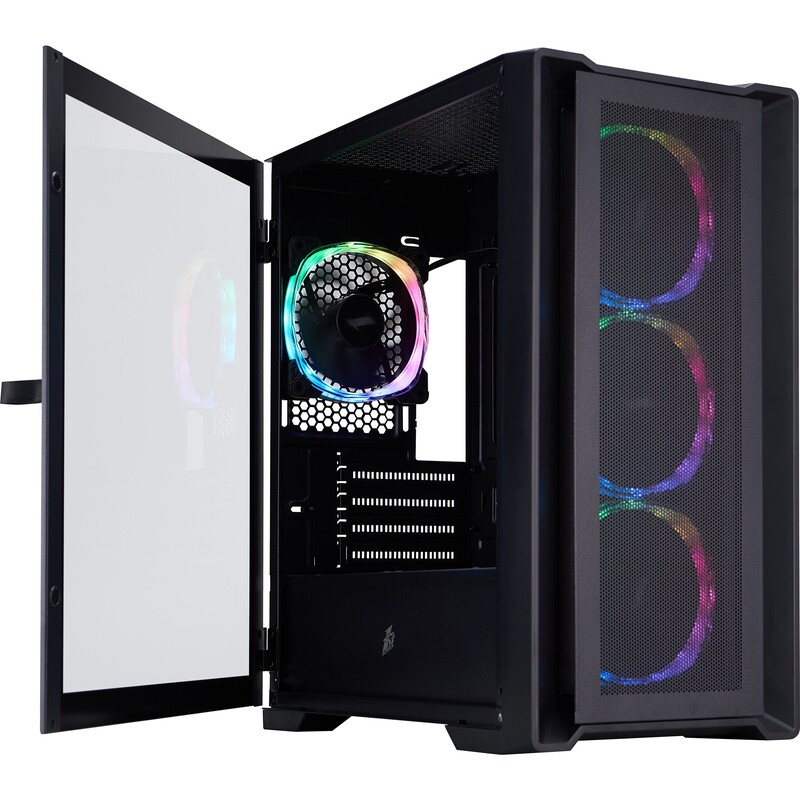 Корпус 1stPlayer T4-BK-4FS7 Black
