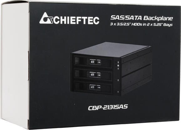 Бэкплейн Chieftec Hot-Swap Aluminium 2x5.25"/3x3.5" SATA (CBP-2131SAS)