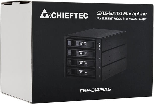 Бэкплейн Chieftec Hot-Swap Aluminium 3x5.25"/4x3.5" SATA (CBP-3141SAS)