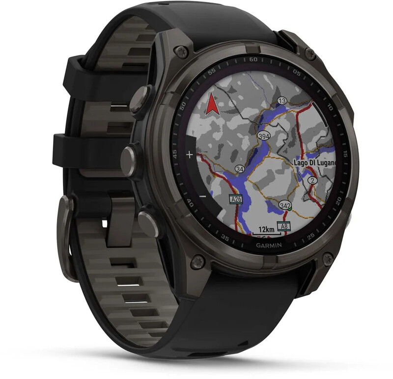Смарт-часы Garmin Fenix 8 47mm Sapphire Solar Carbon Gray DLC Titanium with Black and Pebble Grey Silicone Band (010-02906-11)