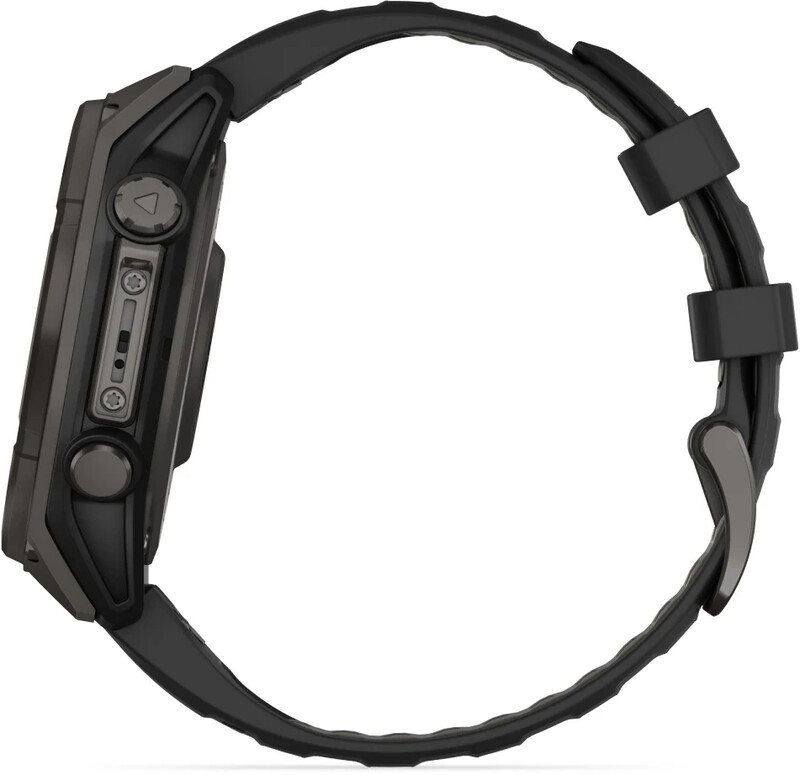 Смарт-часы Garmin Fenix 8 47mm Sapphire Solar Carbon Gray DLC Titanium with Black and Pebble Grey Silicone Band (010-02906-11)