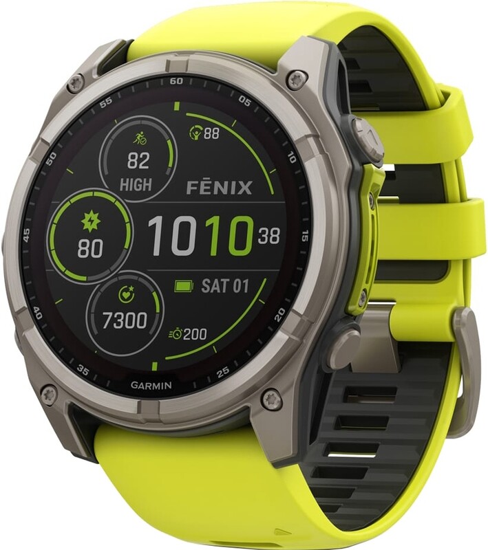 Смарт-годинник Garmin Fenix 8 51mm Sapphire Solar Titanium with Amp Yellow/Graphite Silicone Band (010-02907-21)