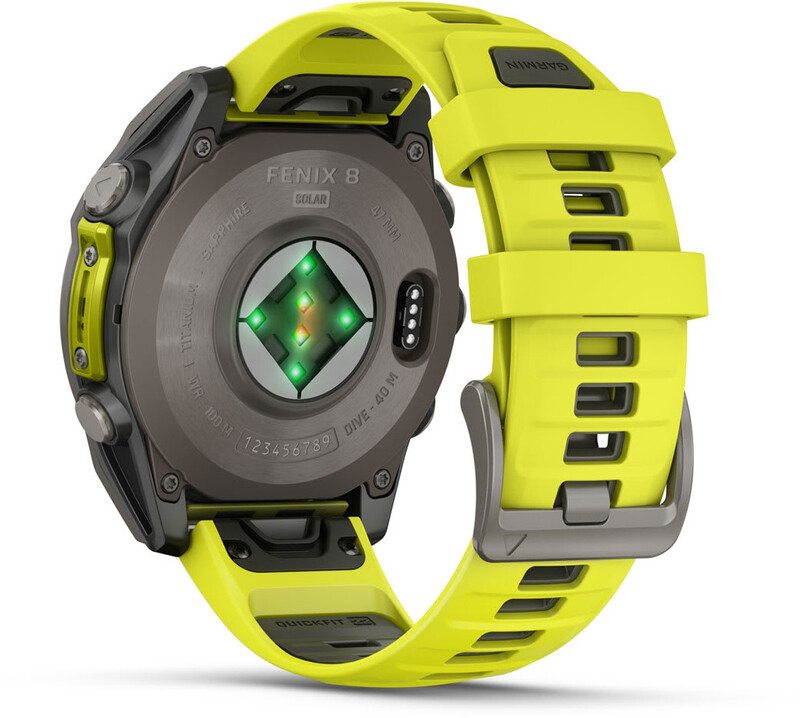 Смарт-часы Garmin Fenix 8 51mm Sapphire Solar Titanium with Amp Yellow/Graphite Silicone Band (010-02907-21)