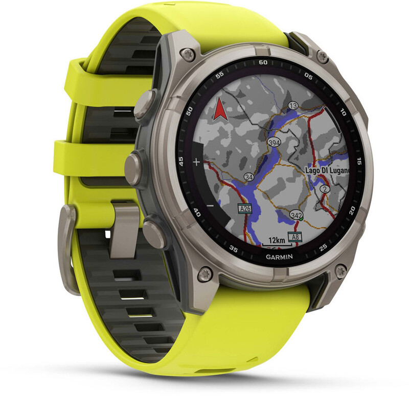 Смарт-часы Garmin Fenix 8 51mm Sapphire Solar Titanium with Amp Yellow/Graphite Silicone Band (010-02907-21)