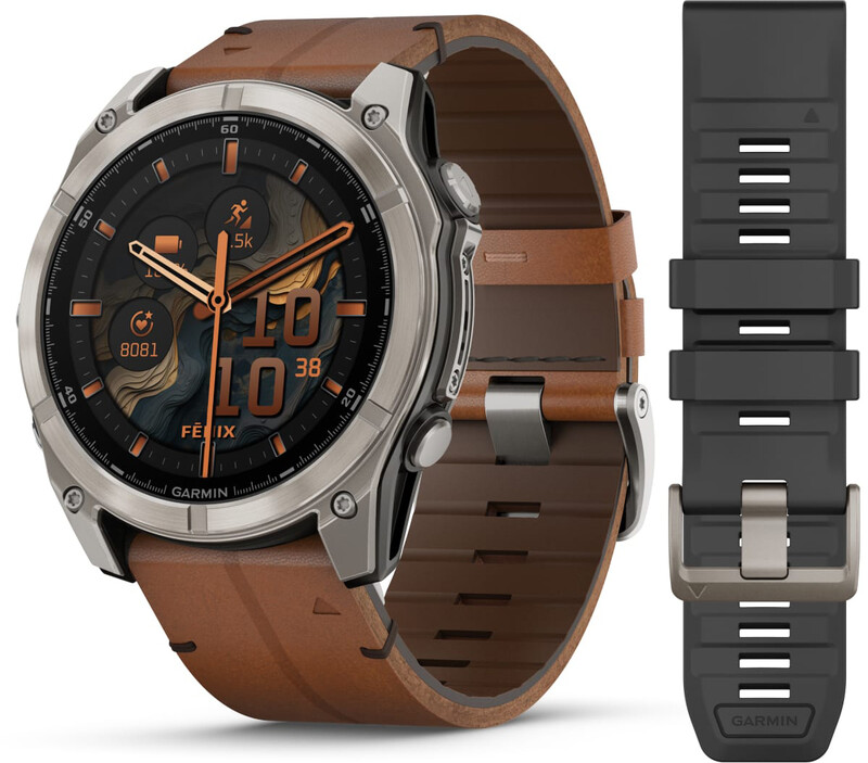Смарт-часы Garmin Fenix 8 51mm AMOLED Sapphire Titanium with Chestnut Leather Band (010-02905-40)