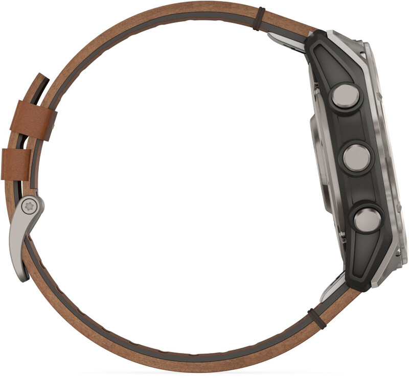 Смарт-часы Garmin Fenix 8 51mm AMOLED Sapphire Titanium with Chestnut Leather Band (010-02905-40)