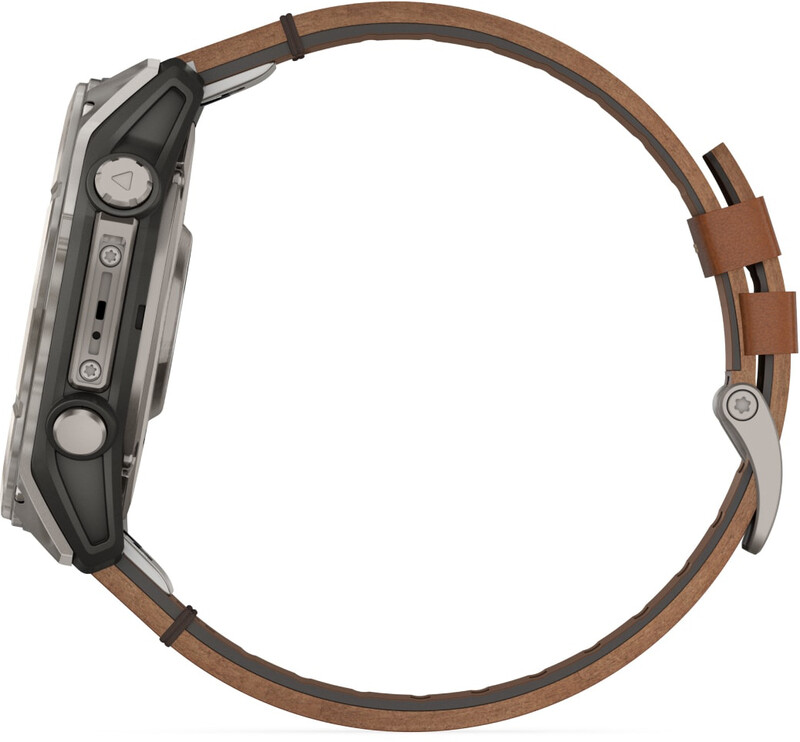 Смарт-часы Garmin Fenix 8 51mm AMOLED Sapphire Titanium with Chestnut Leather Band (010-02905-40)