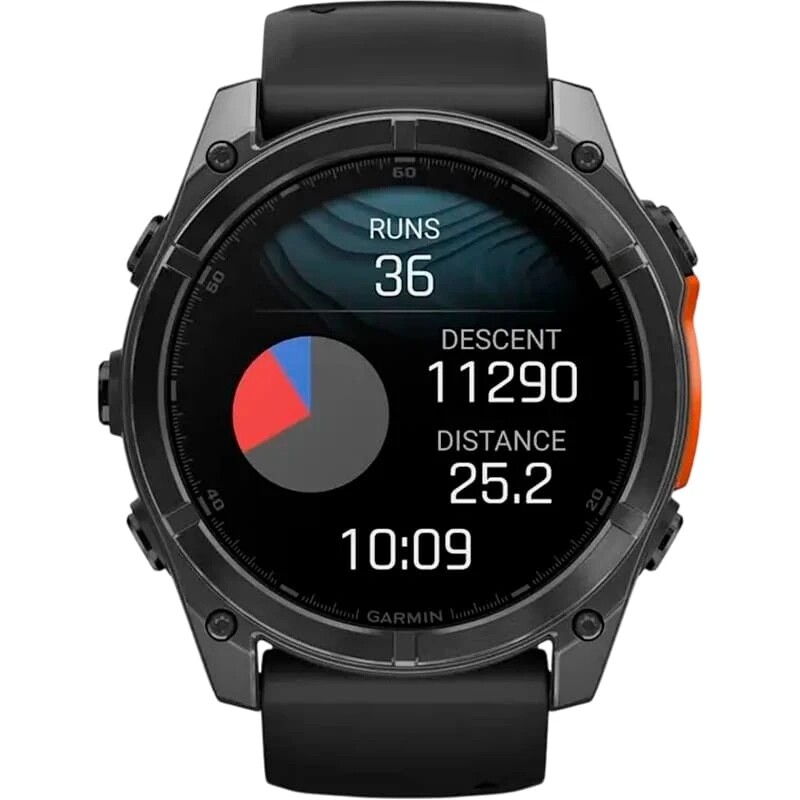 Смарт-часы Garmin Fenix 8 51mm AMOLED Slate Gray with Black Silicone Band (010-02905-00)