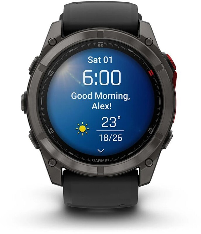 Смарт-часы Garmin Fenix 8 51mm MicroLED Sapphire Titanium Carbon Gray with Black and Pebble Grey Silicone Band (010-03380-05)