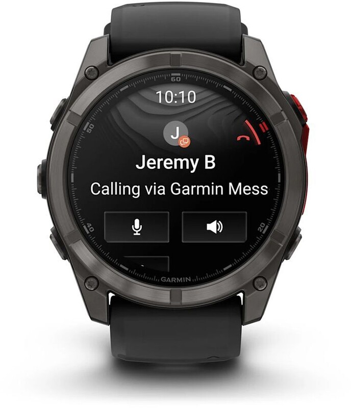 Смарт-часы Garmin Fenix 8 51mm MicroLED Sapphire Titanium Carbon Gray with Black and Pebble Grey Silicone Band (010-03380-05)