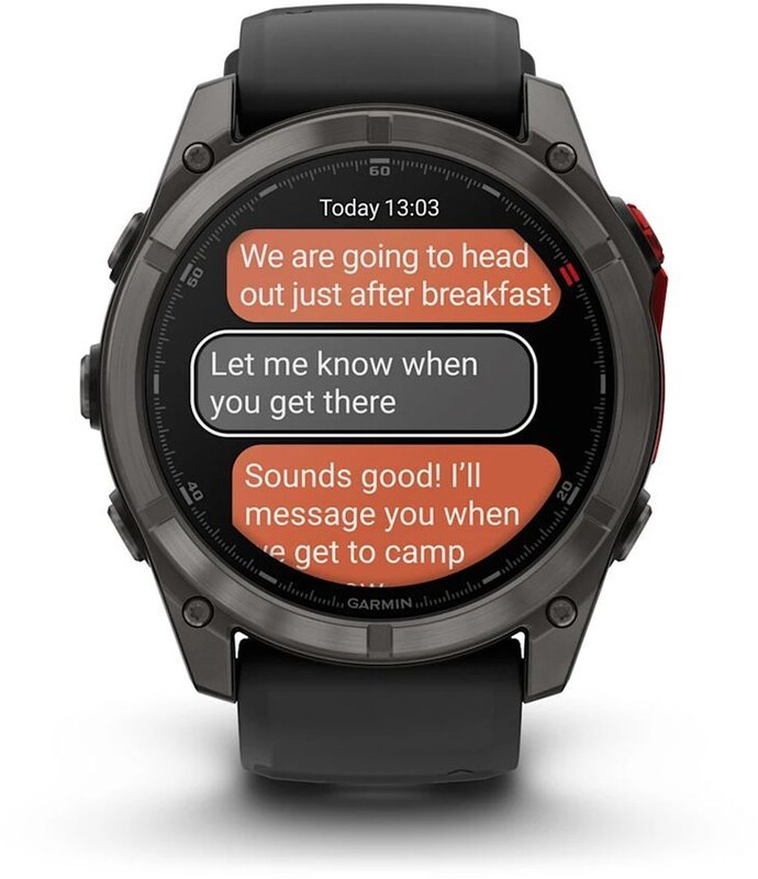 Смарт-часы Garmin Fenix 8 51mm MicroLED Sapphire Titanium Carbon Gray with Black and Pebble Grey Silicone Band (010-03380-05)