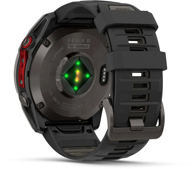 Смарт-часы Garmin Fenix 8 51mm MicroLED Sapphire Titanium Carbon Gray with Black and Pebble Grey Silicone Band (010-03380-05)