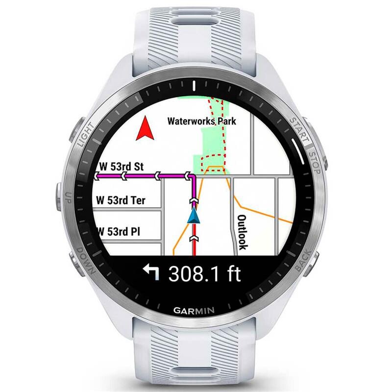Смарт-часы Garmin Forerunner 965 Titanium Bezel with Whitestone Case and Whitestone/Powder Gray Silicone Band (010-02809-11)