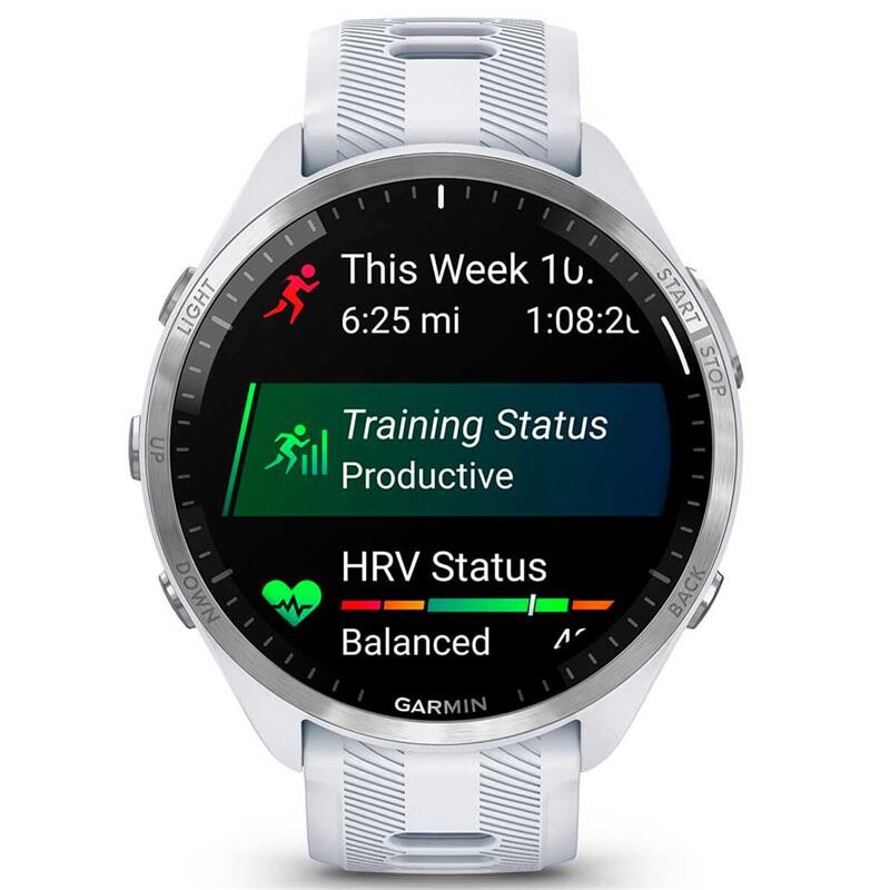 Смарт-часы Garmin Forerunner 965 Titanium Bezel with Whitestone Case and Whitestone/Powder Gray Silicone Band (010-02809-11)