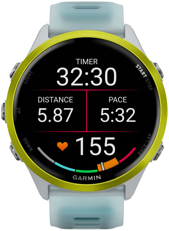 Смарт-часы Garmin Forerunner 570 47mm Yellow Aluminum with Translucent Whitestone/Turquoise Band (010-02971-01)