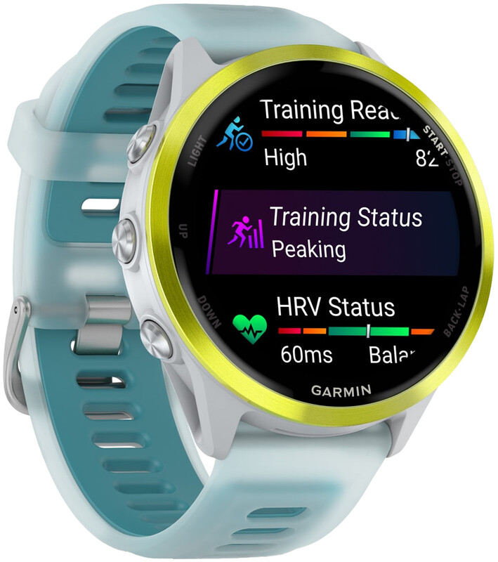 Смарт-часы Garmin Forerunner 570 47mm Yellow Aluminum with Translucent Whitestone/Turquoise Band (010-02971-01)