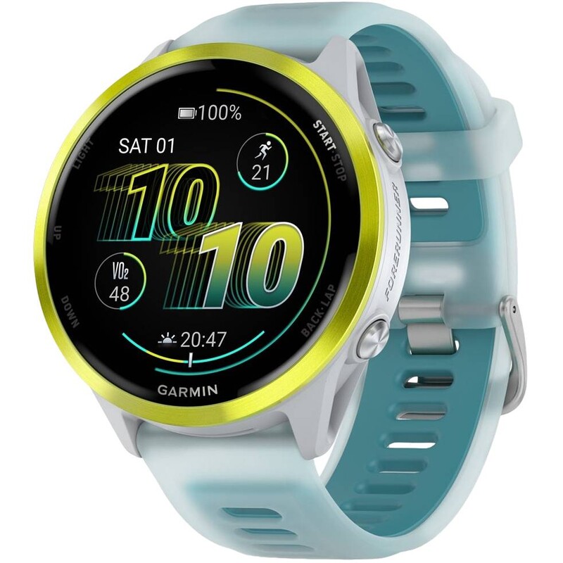 Смарт-часы Garmin Forerunner 570 47mm Yellow Aluminum with Translucent Whitestone/Turquoise Band (010-02971-01)