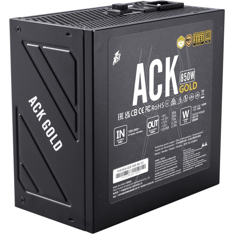 Блок живлення 1stPlayer HA-850BA2 850W (ACK-GLD-850-BK-EU)