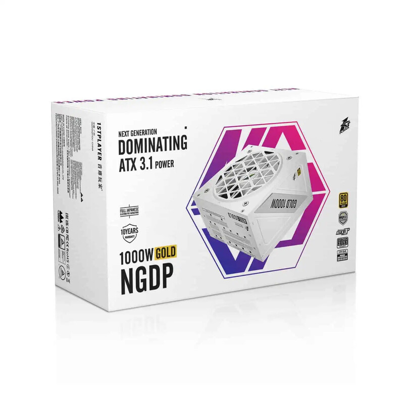 Блок питания 1stPlayer HA-1000BA4 1000W White (NGDP-GLD-1000-WH-EU)