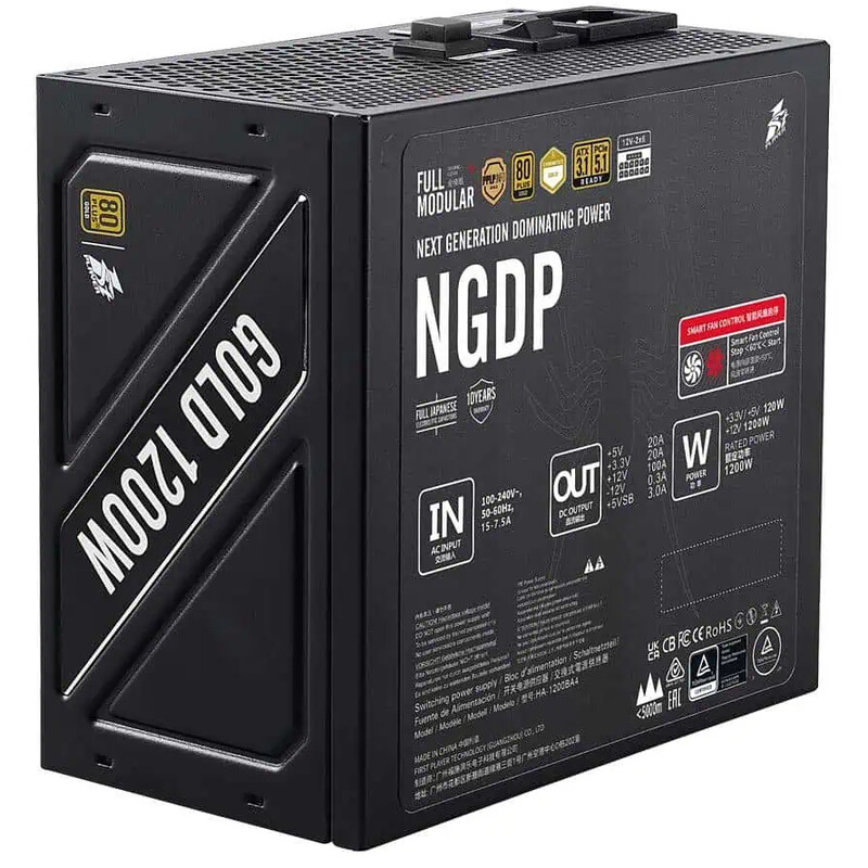 Блок питания 1stPlayer HA-1200BA4 1200W (NGDP-GLD-1200-BK-EU)