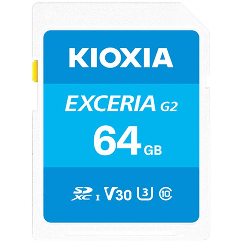 Карта памяти SDHC 64GB UHS-I/U3 Class 10 Kioxia Exceria G2 R100/W50MB/s (LNEX2L064GG4)