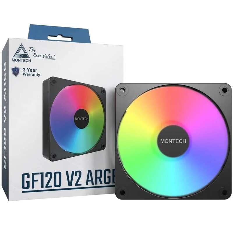 Вентилятор Montech GF120 V2 ARGB PWM (B) Black