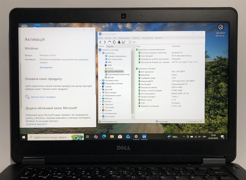 Ноутбук Dell Latitude E7450 / 14" FullHD IPS / i5-5300U / 8GB / 128GB SSD / NVidia GeForce 840M, 2GB / Win10Pro / Backlight - Б/у