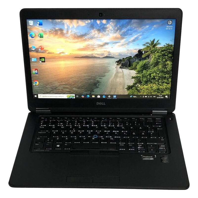 Ноутбук Dell Latitude E7450 / 14" FullHD IPS / i5-5300U / 8GB / 128GB SSD / NVidia GeForce 840M, 2GB / Win10Pro / Backlight - Б/у
