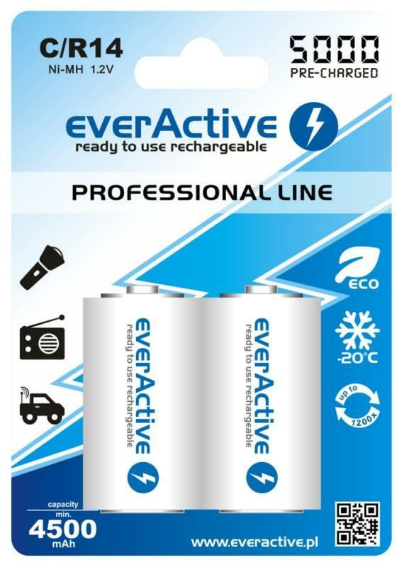 Аккумулятор everActive С/HR14 5000mAh BL 2шт