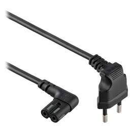 Кабель питания Cablexpert (PC-184L) CEE7/16-C7, угловой, 1 м, черный