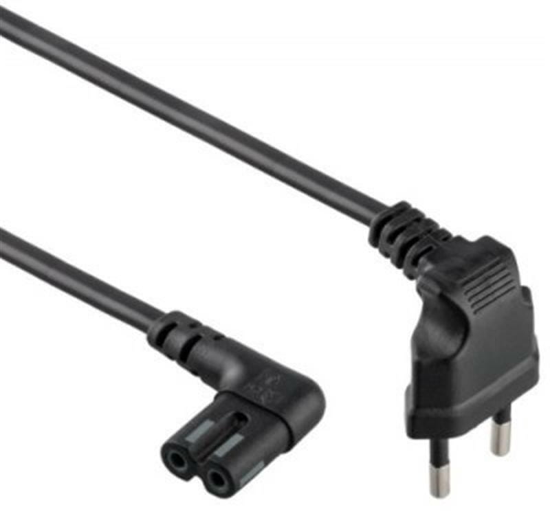 Кабель питания Cablexpert (PC-184L) CEE7/16-C7, угловой, 1 м, черный