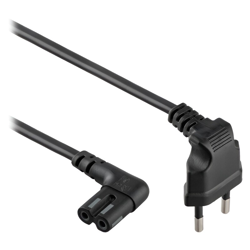 Кабель питания Cablexpert (PC-184L) CEE7/16-C7, угловой, 1 м, черный