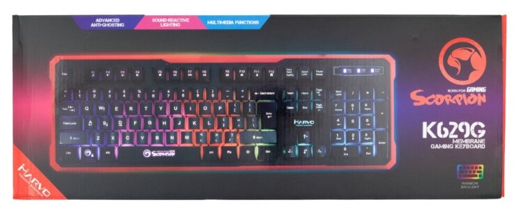 Клавіатура Marvo K629G Multi-LED Black/Red USB